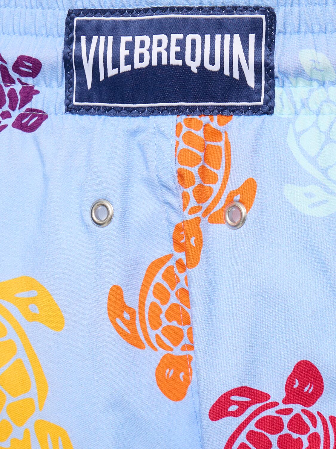 Shop Vilebrequin Moorise Print Stretch Nylon Swim Shorts In 蓝绿色