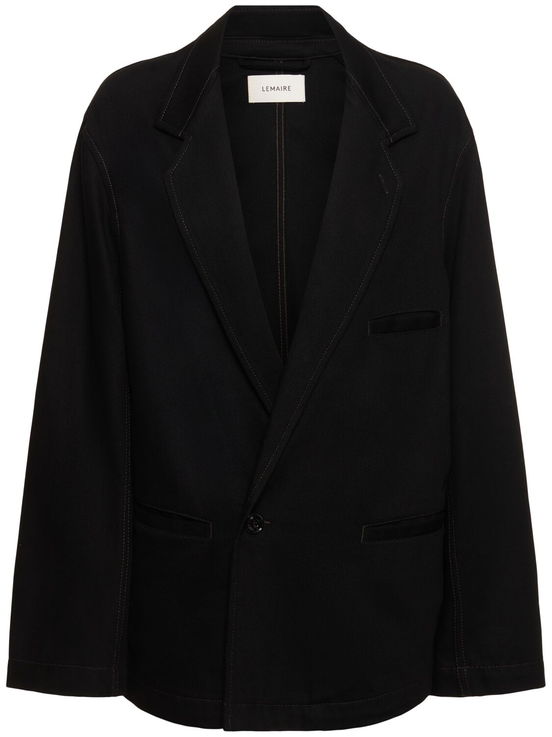 Lemaire Workwear Cotton Blazer In Black