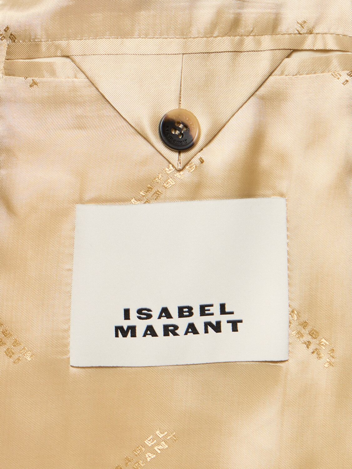 Shop Isabel Marant Nevimea Wool Blazer In Yellow