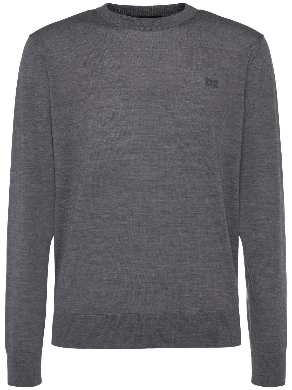 Dsquared2 Crewneck Wool Sweater In Grey