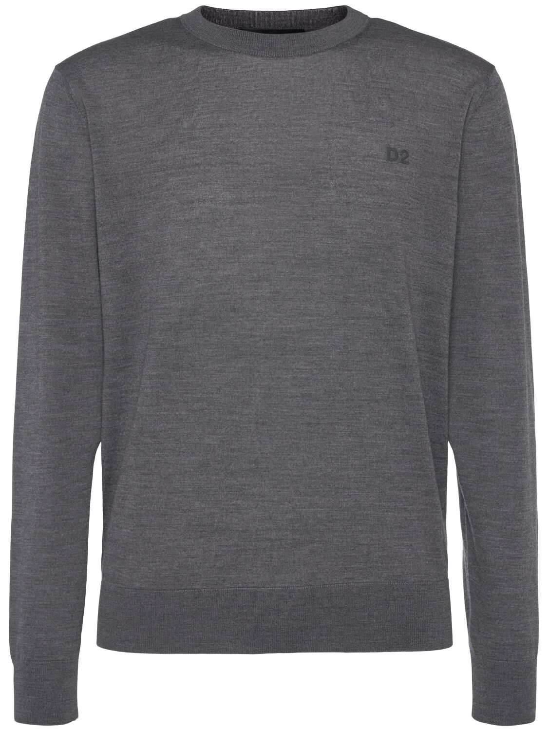 Dsquared2 Crewneck Wool Jumper In Grey