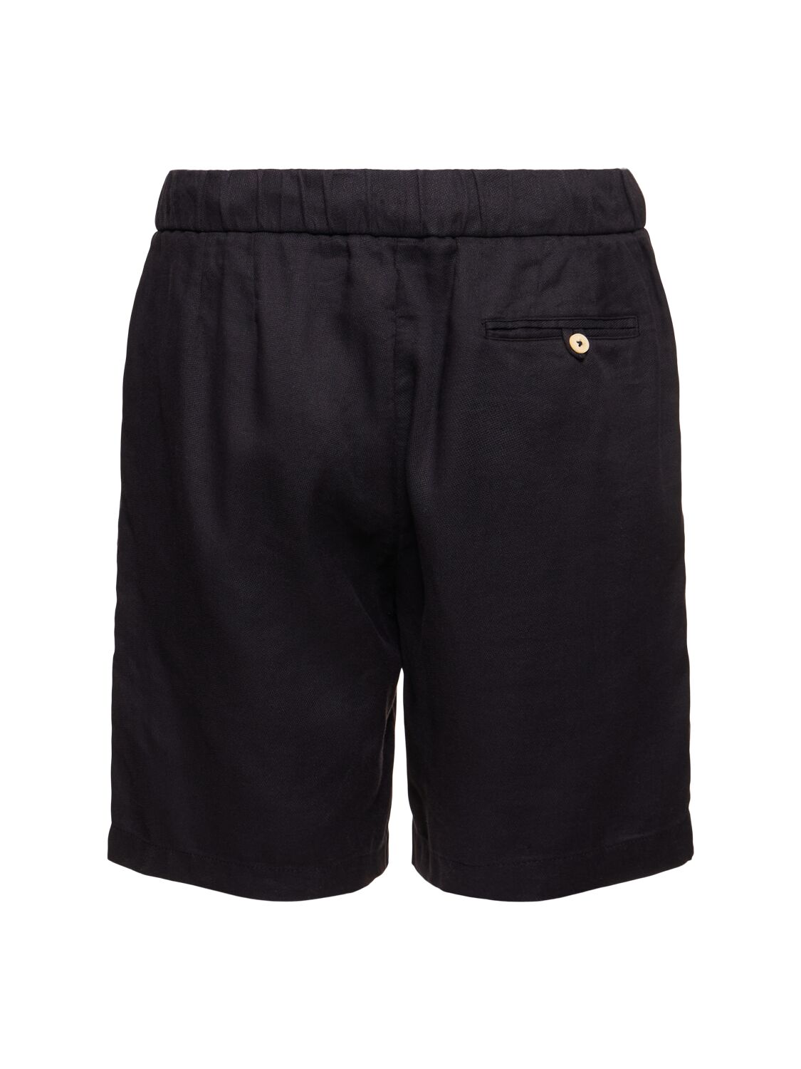 Shop Frescobol Carioca Felipe Linen & Cotton Shorts In Black