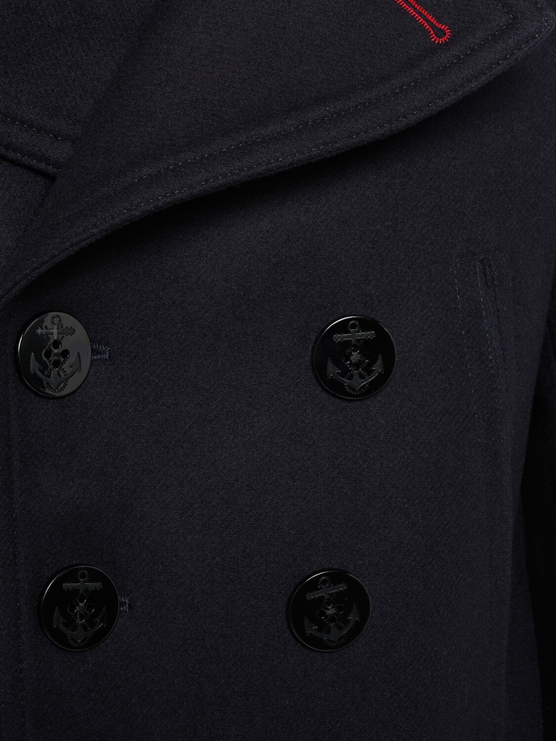 Shop Dsquared2 Felted Wool Blend Sailor Peacoat In Navy