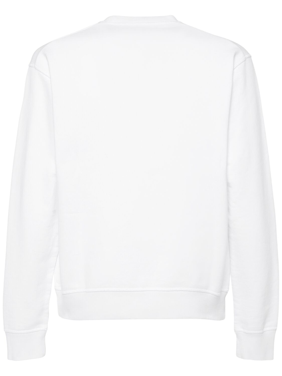 Shop Dsquared2 Cool Fit Cotton Crewneck Sweatshirt In White