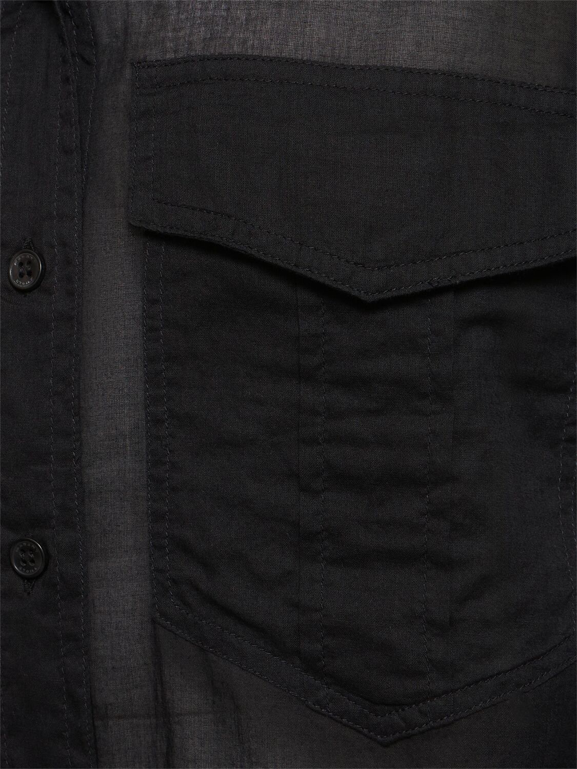 Shop Marant Etoile Nath Self-tie Cotton Shirt In Black