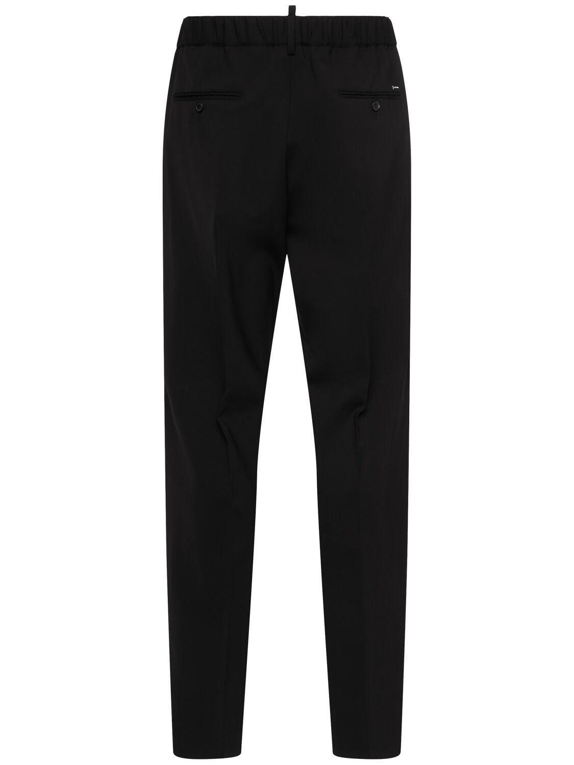 Shop Dsquared2 Chic Stretch Wool Gym Pants In Black