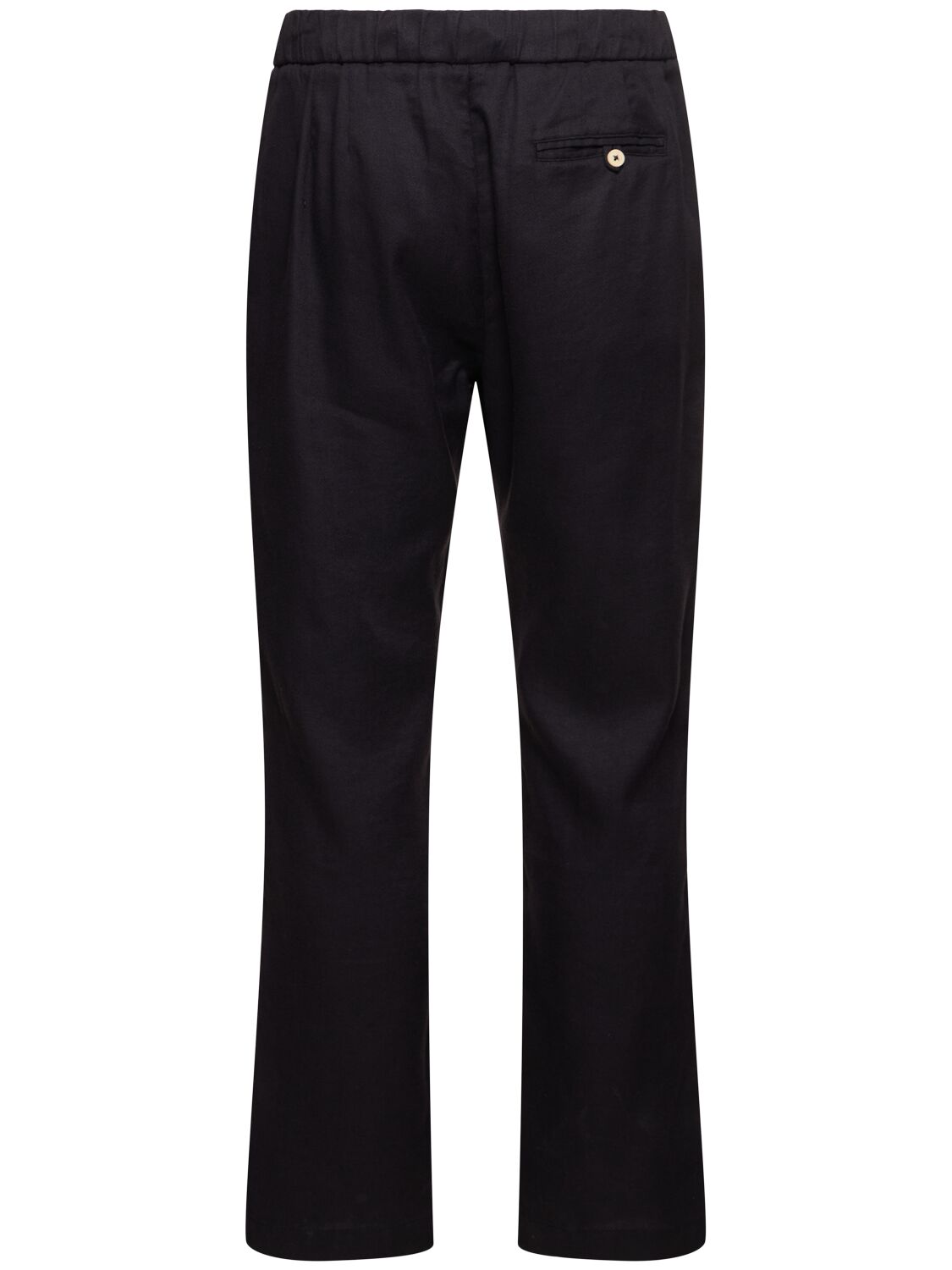 Shop Frescobol Carioca Oscar Linen & Cotton Chino Pants In Black