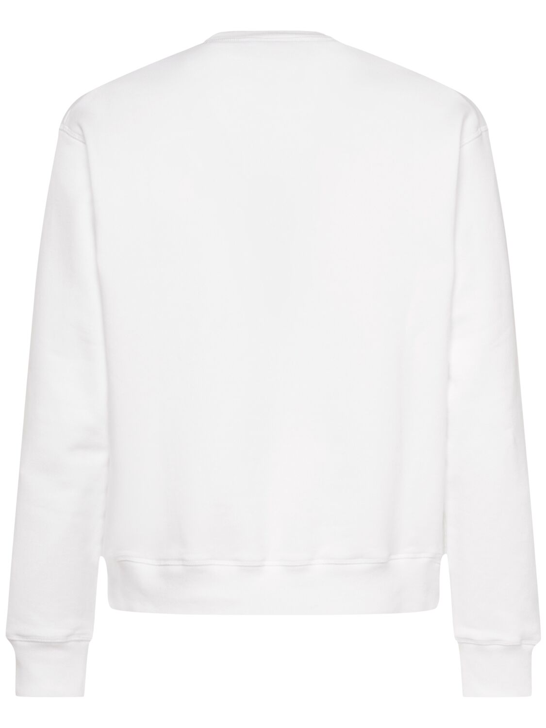 Shop Dsquared2 Cool Fit Cotton Crewneck Sweatshirt In White