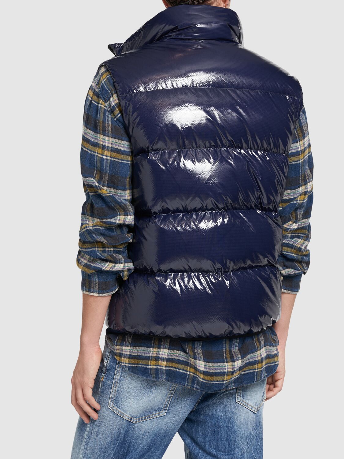 Shop Dsquared2 Ultra Light Ripstop Down Vest In Navy