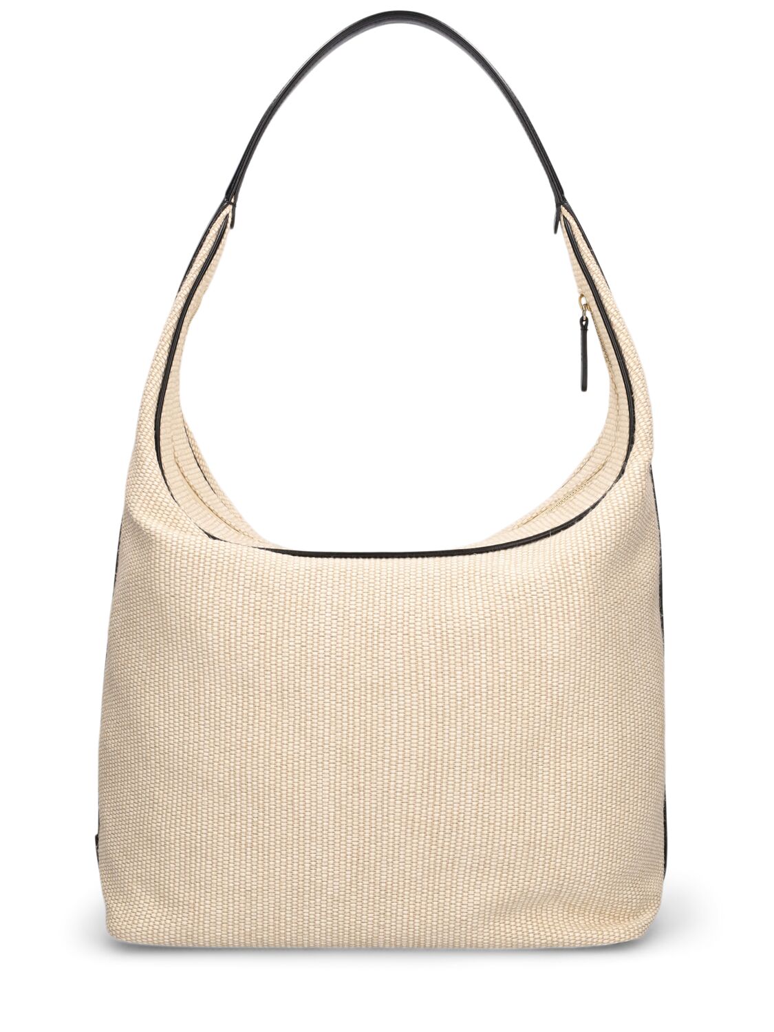 Loulou Studio Ares Cotton Blend Hobo Bag In Beige/black