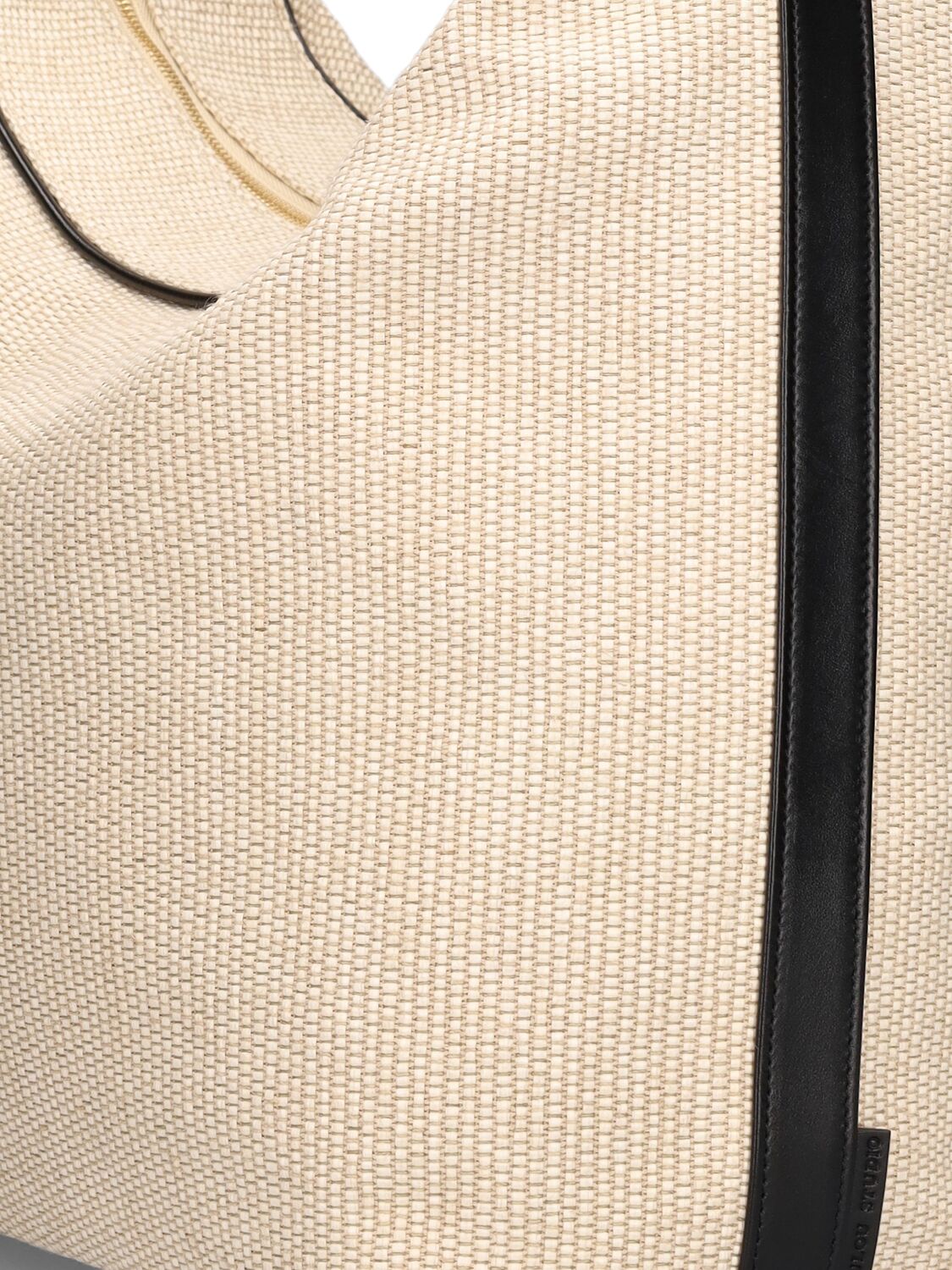 Loulou Studio Ares Cotton Blend Hobo Bag In Beige/black