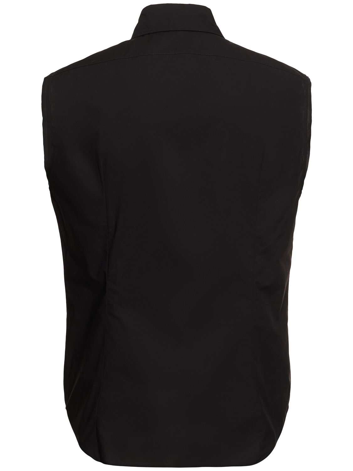 Shop Ann Demeulemeester Boudewijn Fitted Sleeveless Shirt In Black
