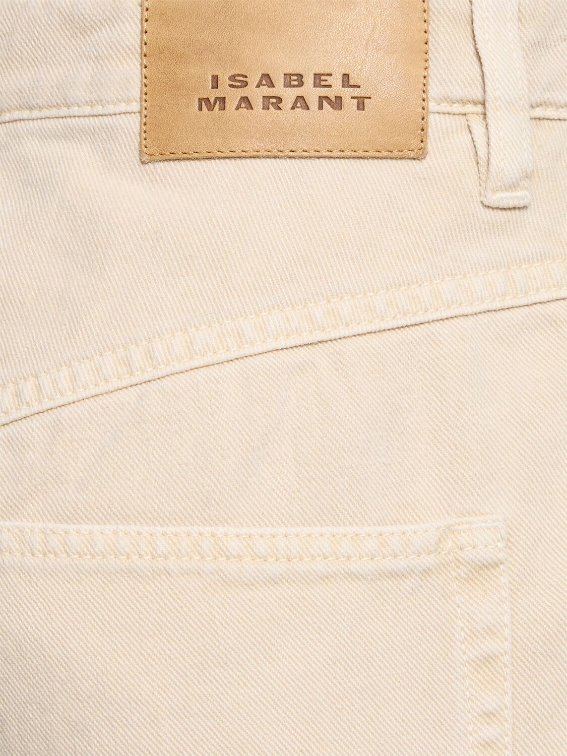 Shop Marant Etoile Jovany High Waist Cotton Shorts In Ecru