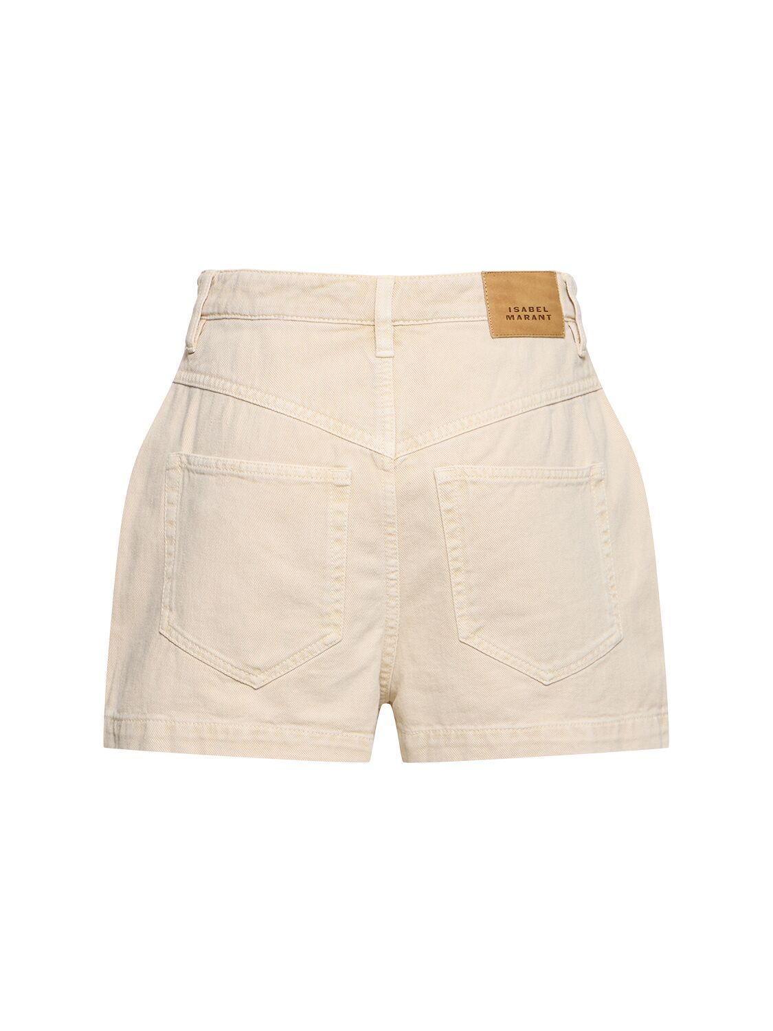 Shop Marant Etoile Jovany High Waist Cotton Shorts In Ecru