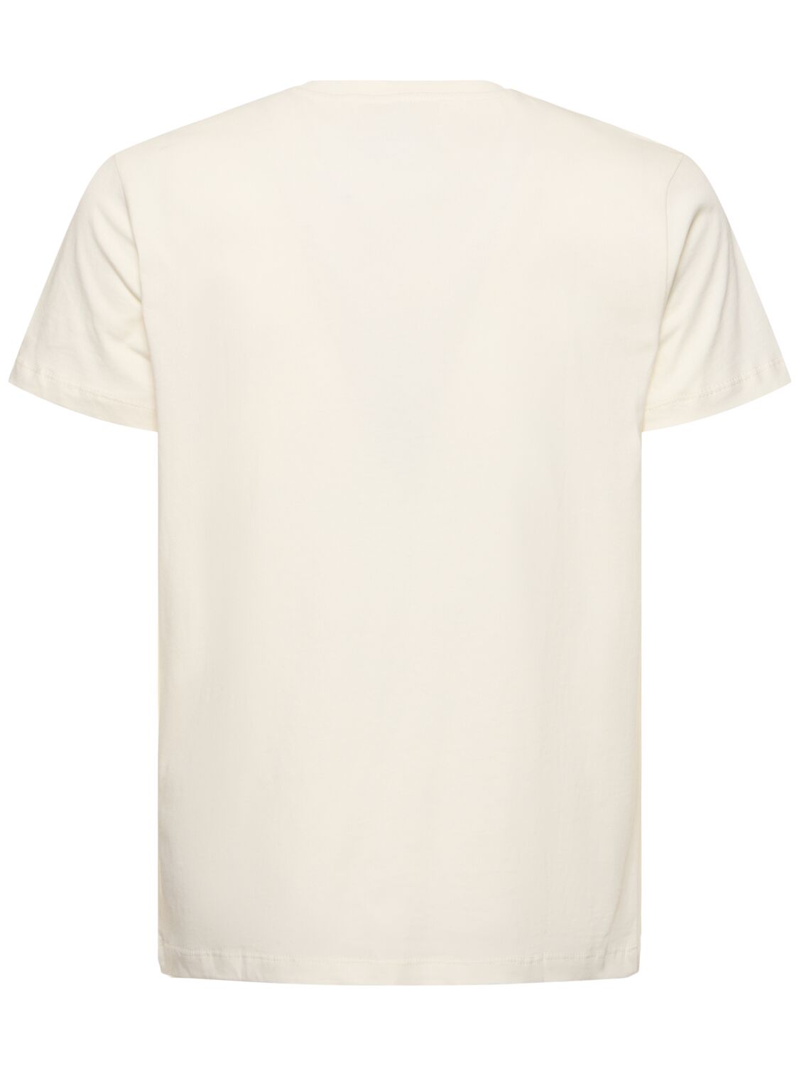Shop Vilebrequin Logo Print Cotton Jersey T-shirt In White