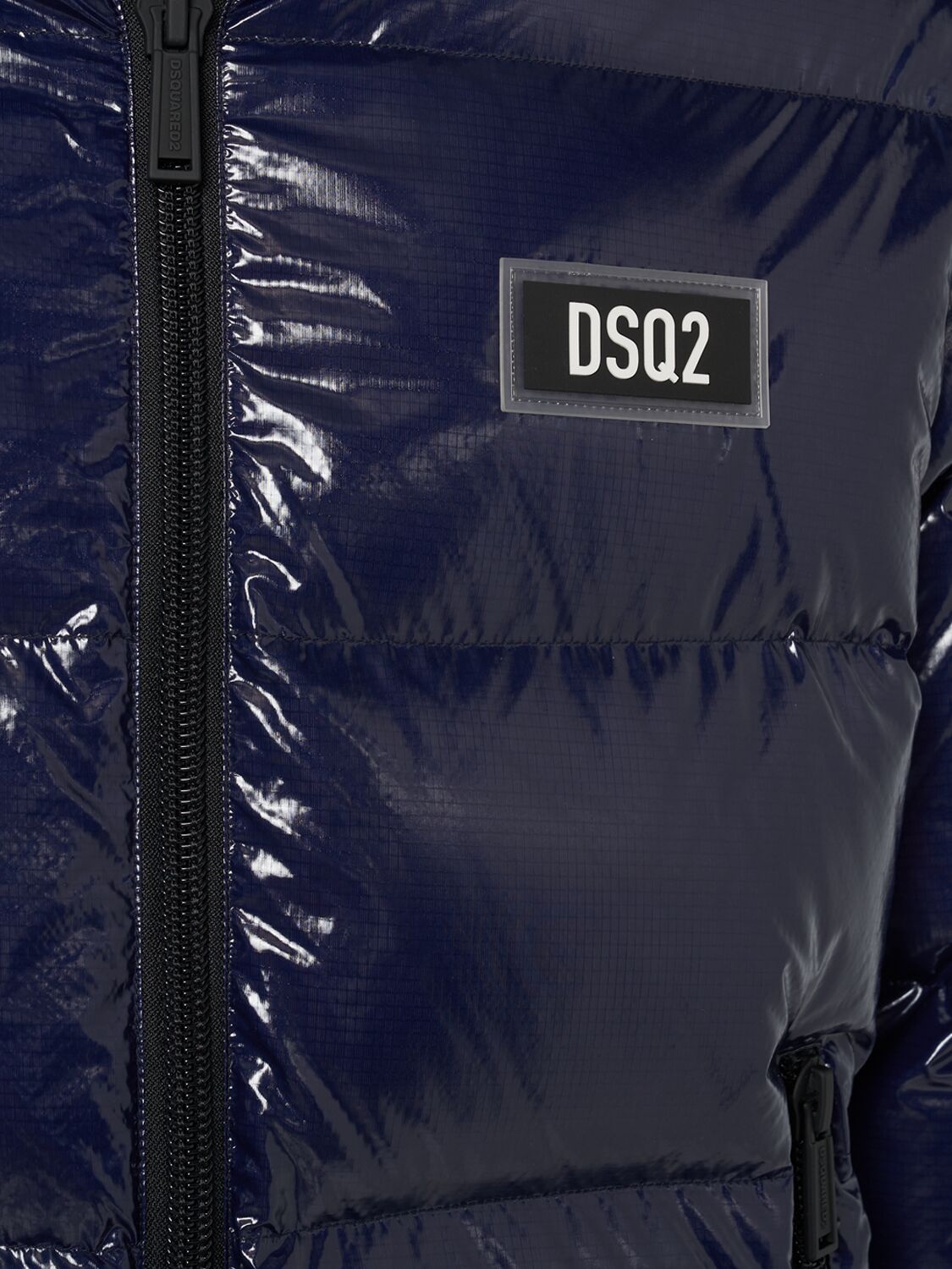 Shop Dsquared2 Ultra Light Ripstop Down Jacket In Navy