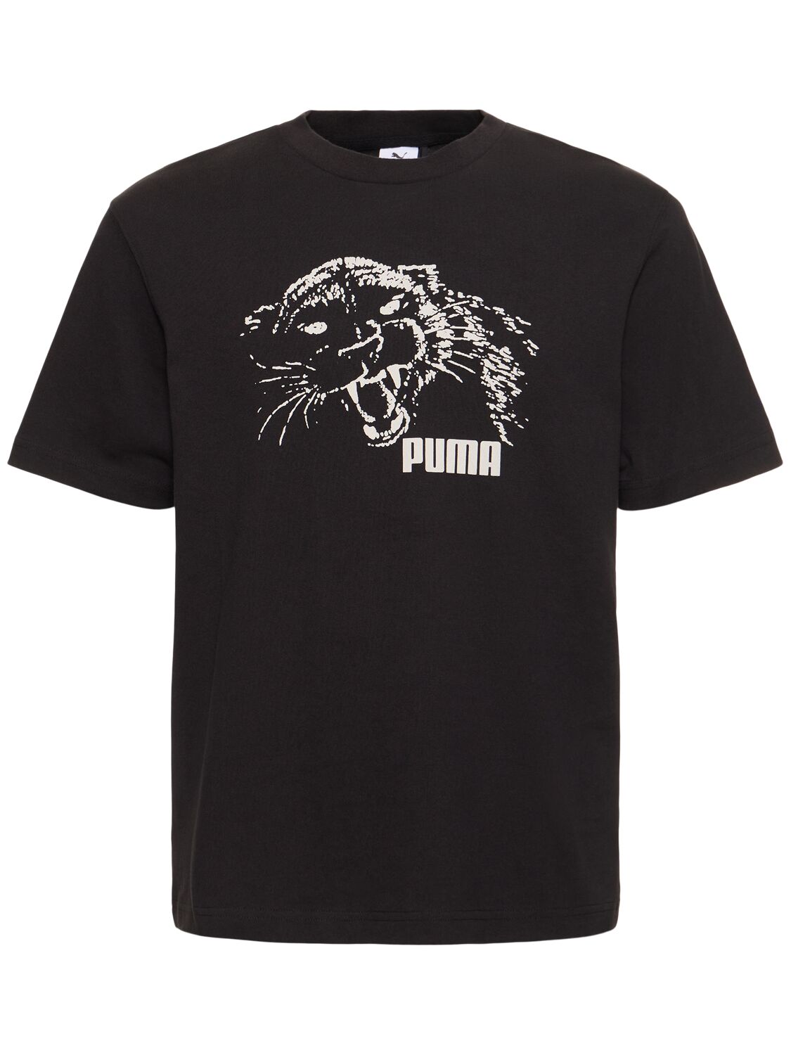 Puma Noah Printed Cotton T-shirt In Black