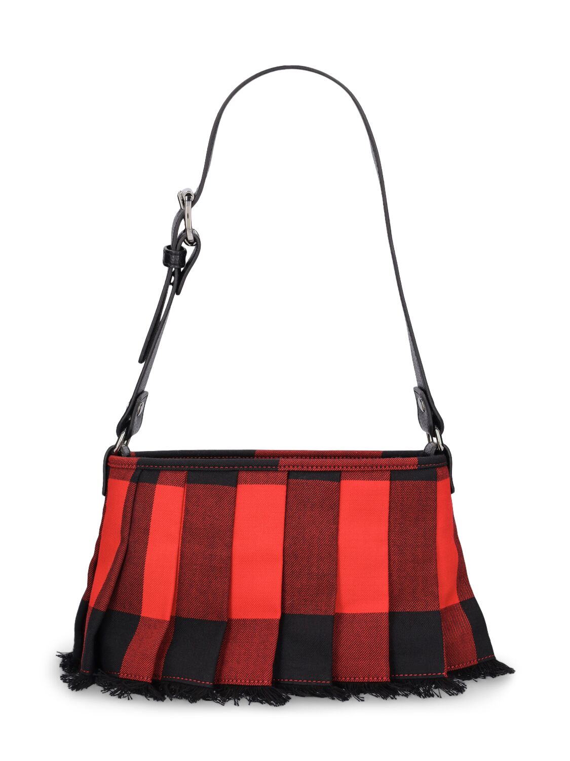 Shop Vivienne Westwood Heather Wool Shoulder Bag In Red,black