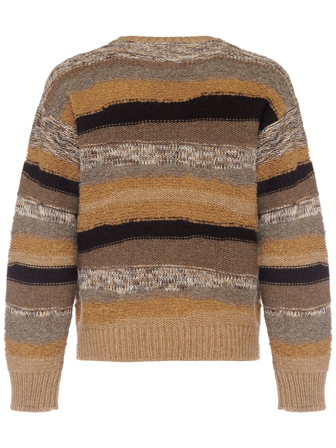 Shop Dsquared2 Striped Crewneck Sweater In Bunt