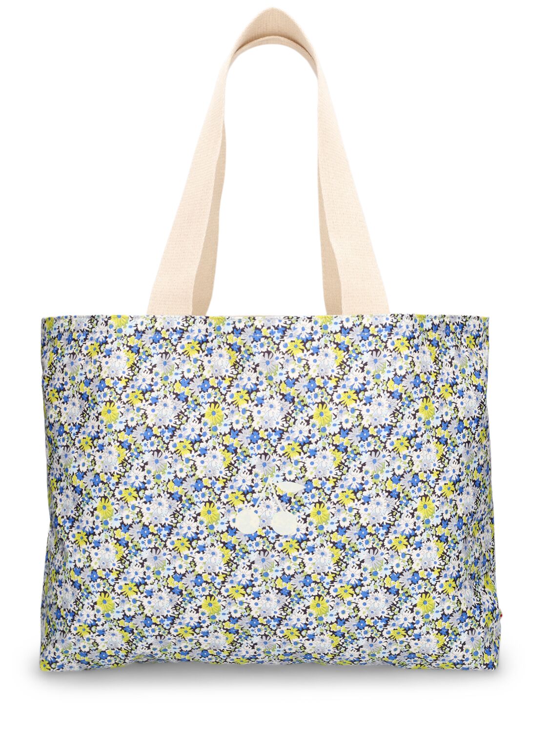 Bonpoint Kids' Printed Coated Cotton Tote Bag In Blue