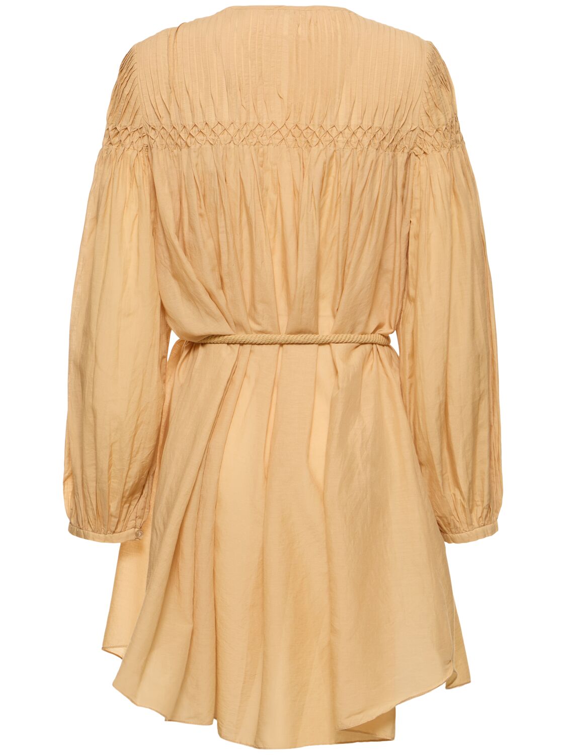 Shop Marant Etoile Adeliani Buttoned Long Sleeve Dress In Beige