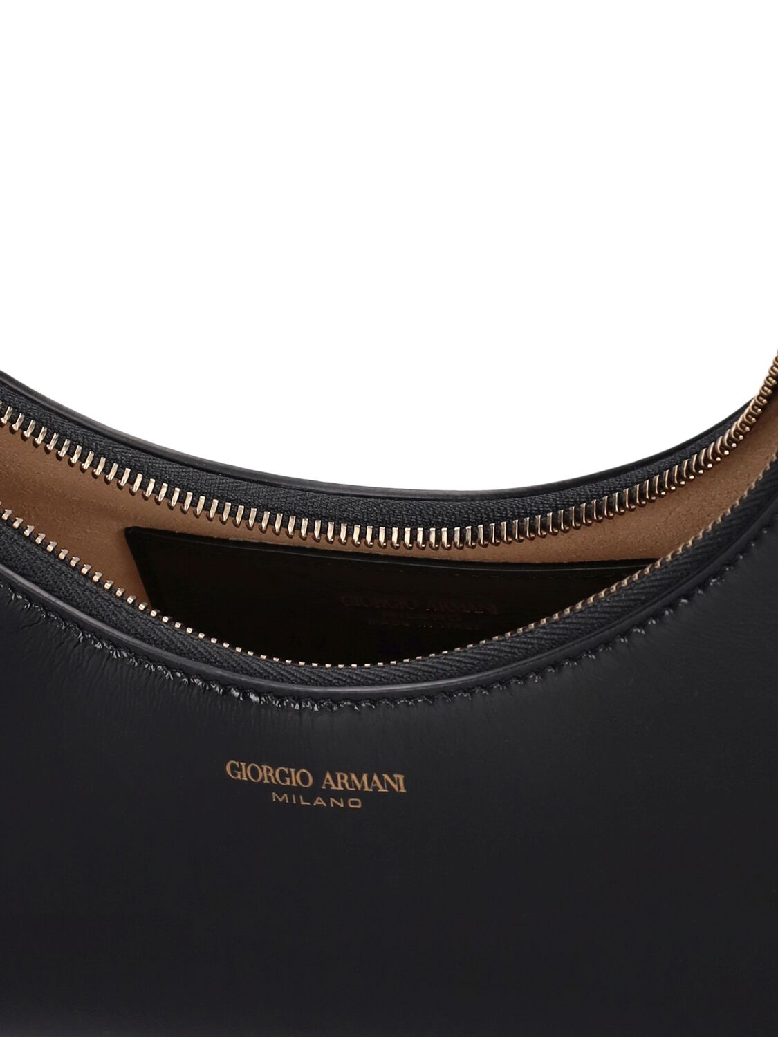 Shop Giorgio Armani Le Prime Hobo Nappa Shoulder Bag In Black