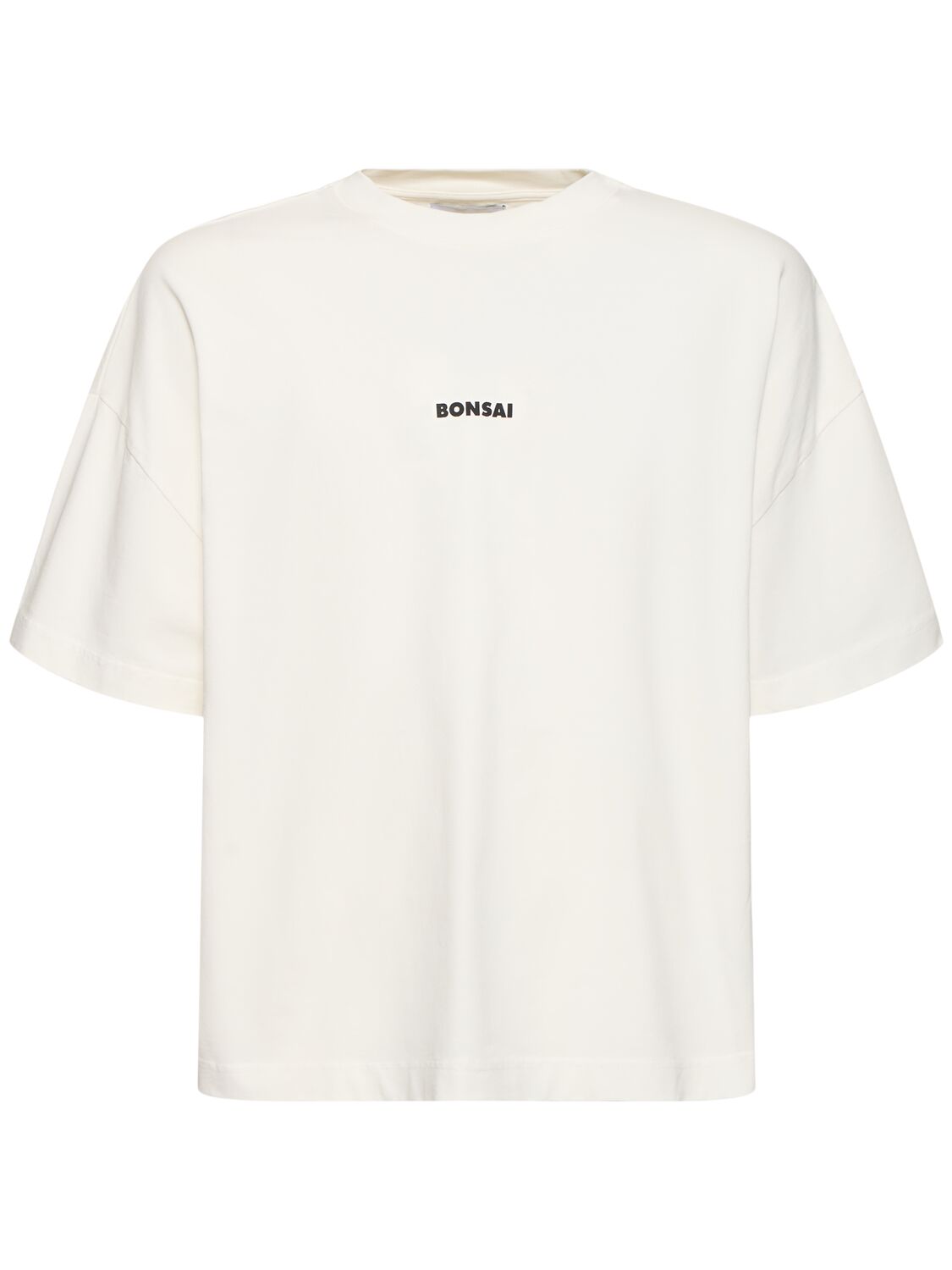 Bonsai Logo Print Oversize Cotton T-shirt In White,black