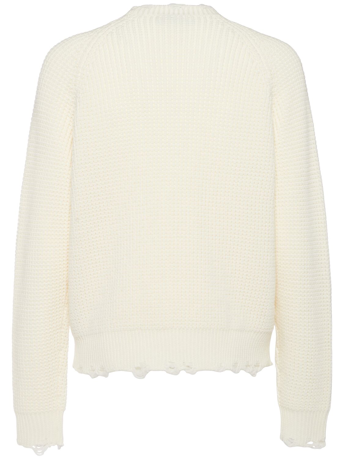 Shop Dsquared2 Distressed Crewneck Sweater In Off White