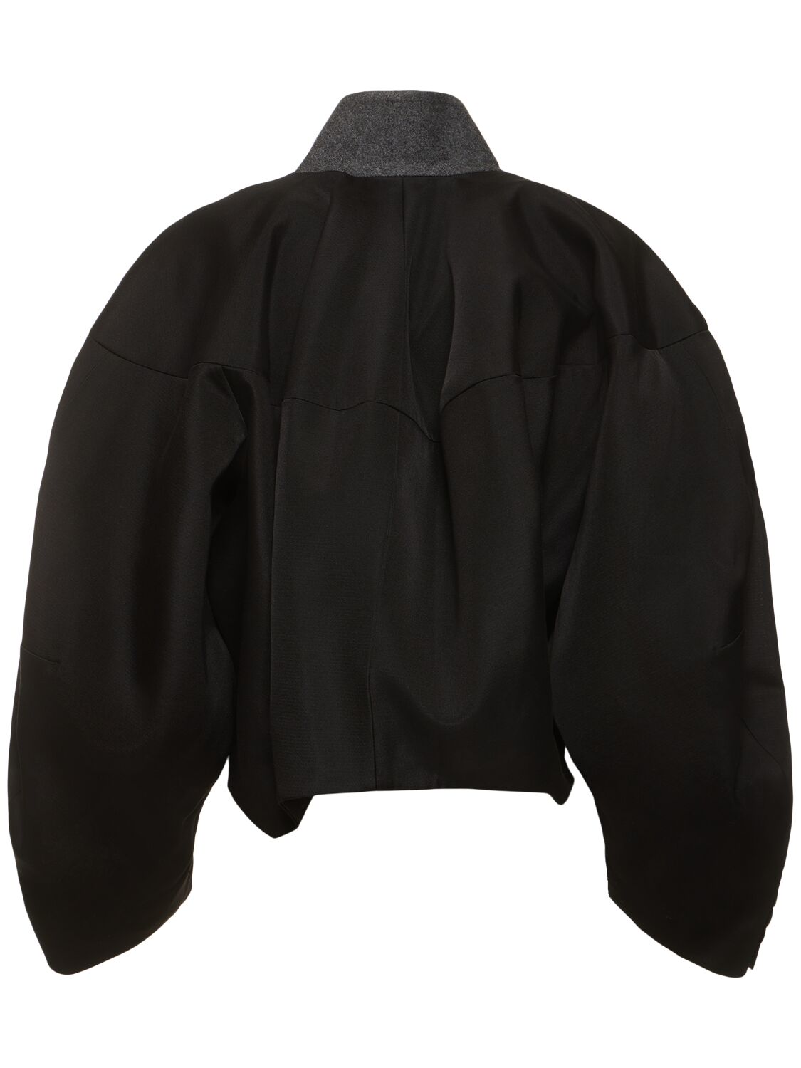 Shop Sacai Double-faced Wool Blend Jacket In Black