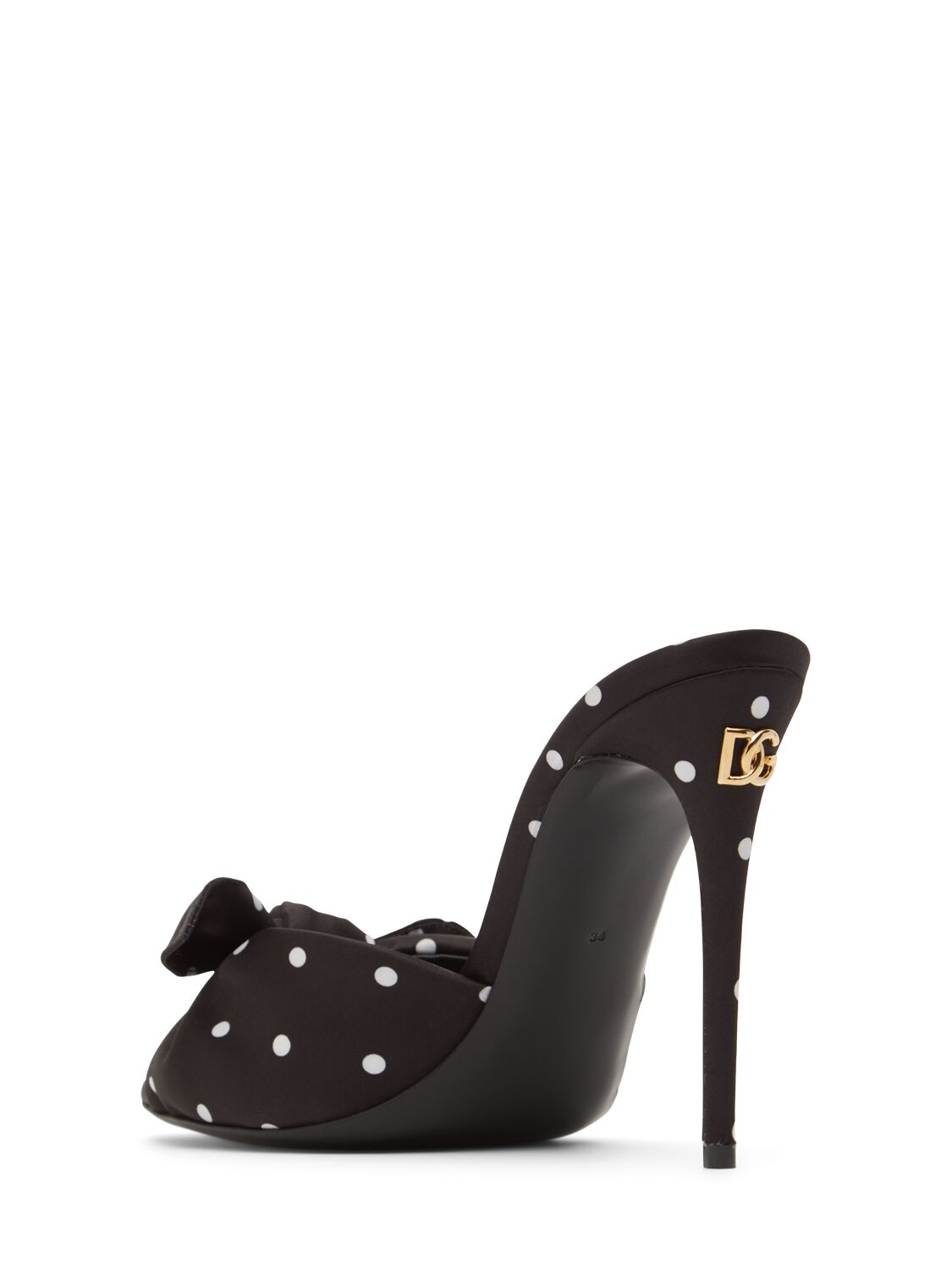 Shop Dolce & Gabbana 90mm Keira Satin Mules In Black,white