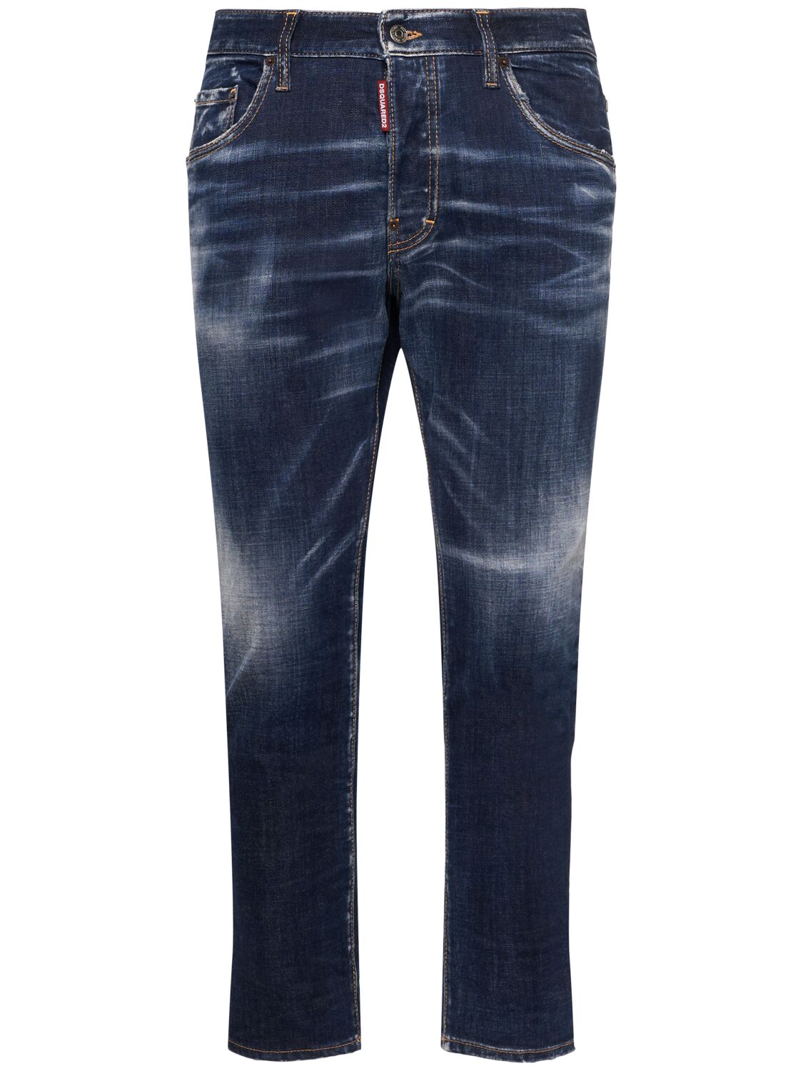 Dsquared2 Skater Cotton Denim Jeans In Navy