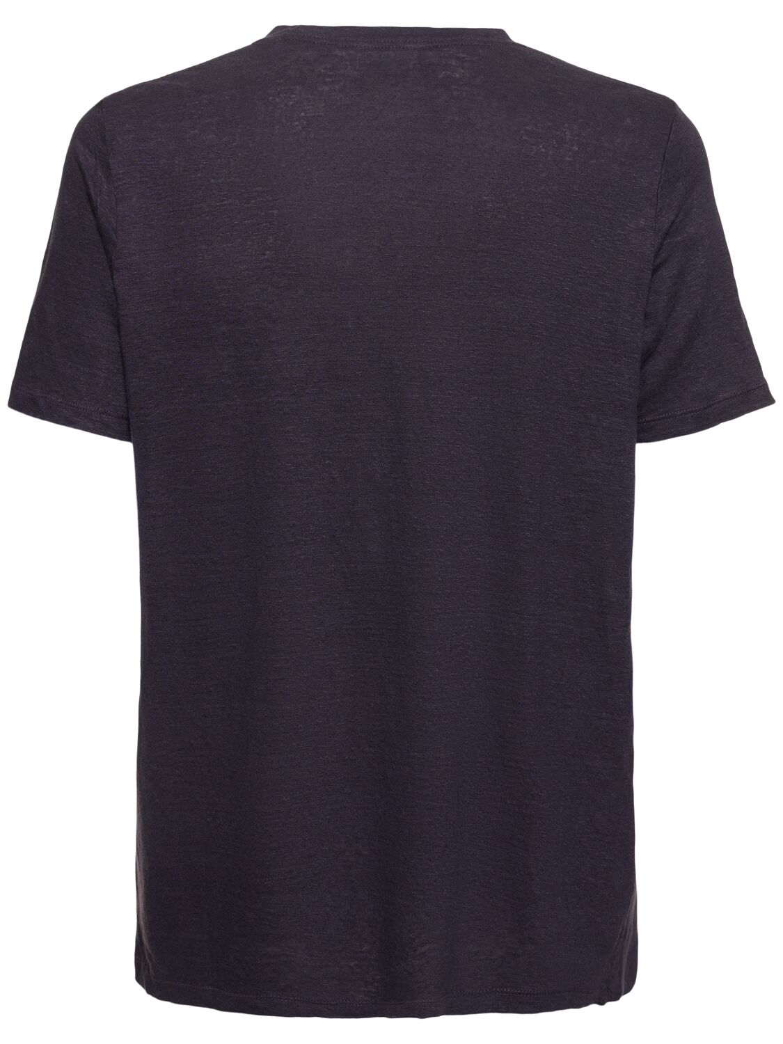 Shop Marant Logo Print Linen Jersey T-shirt In Black