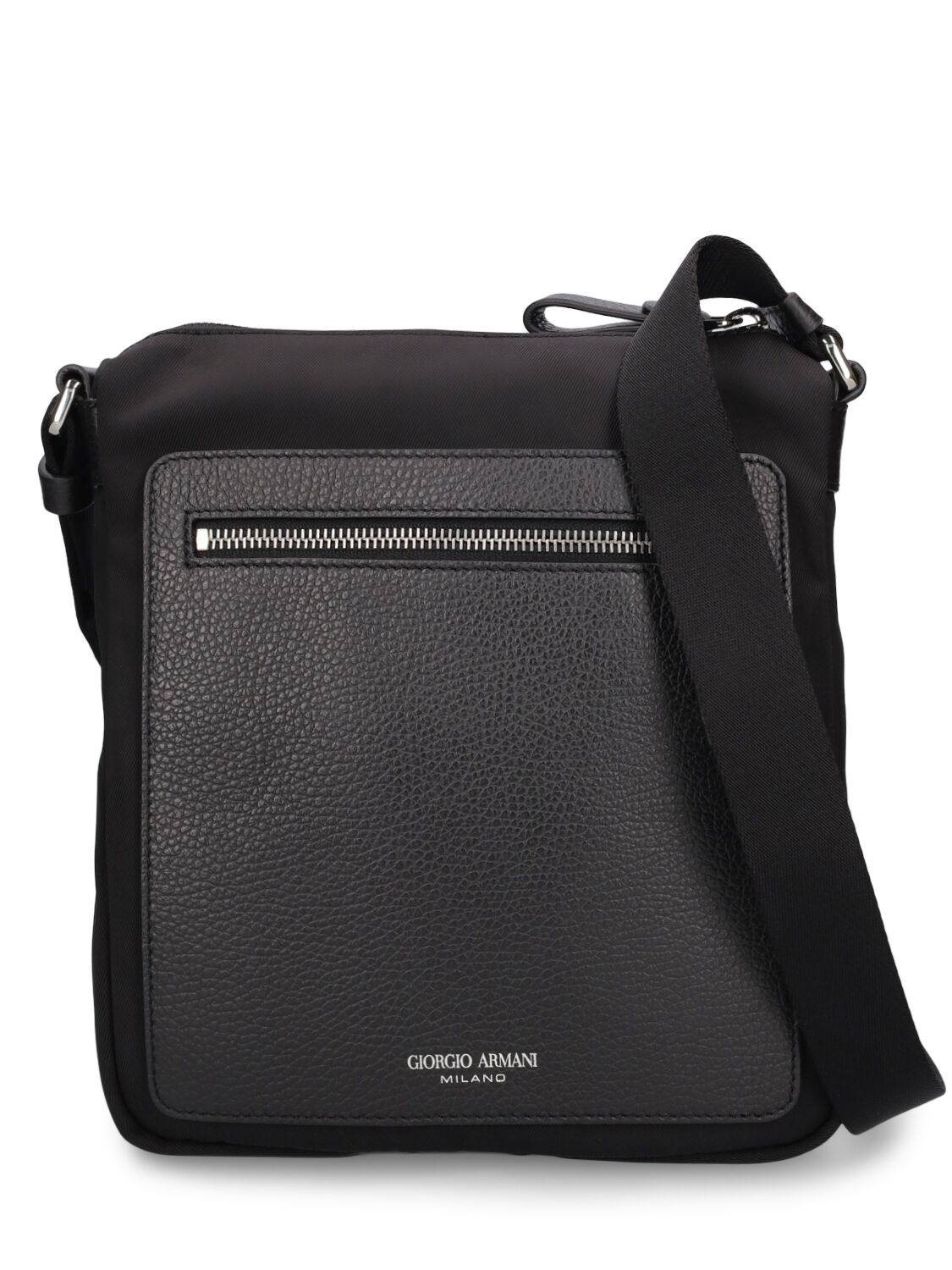 Giorgio Armani Logo Crossbody Bag In Black