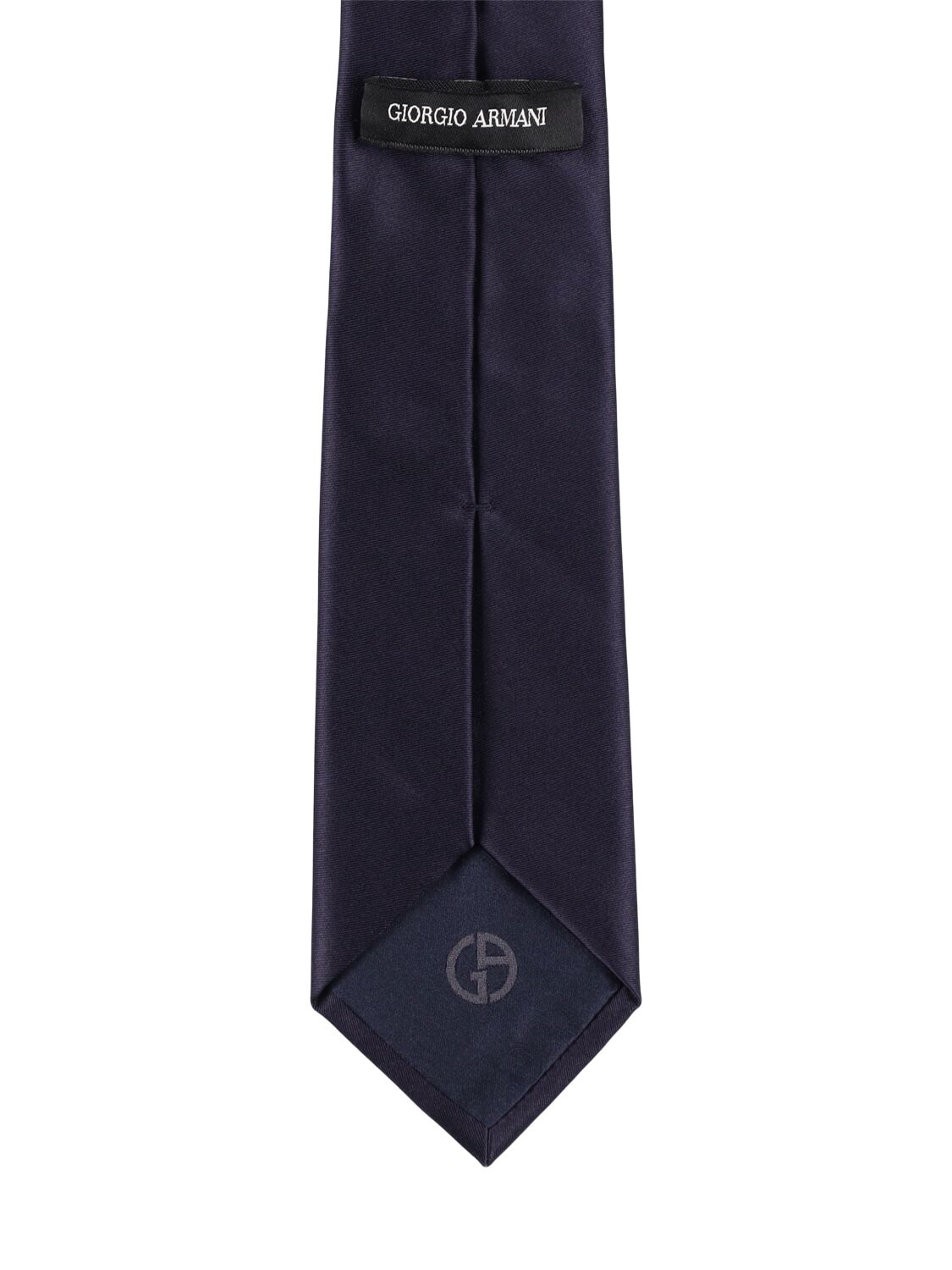 Shop Giorgio Armani 7cm Silk Jacquard Tie In Blue Notte