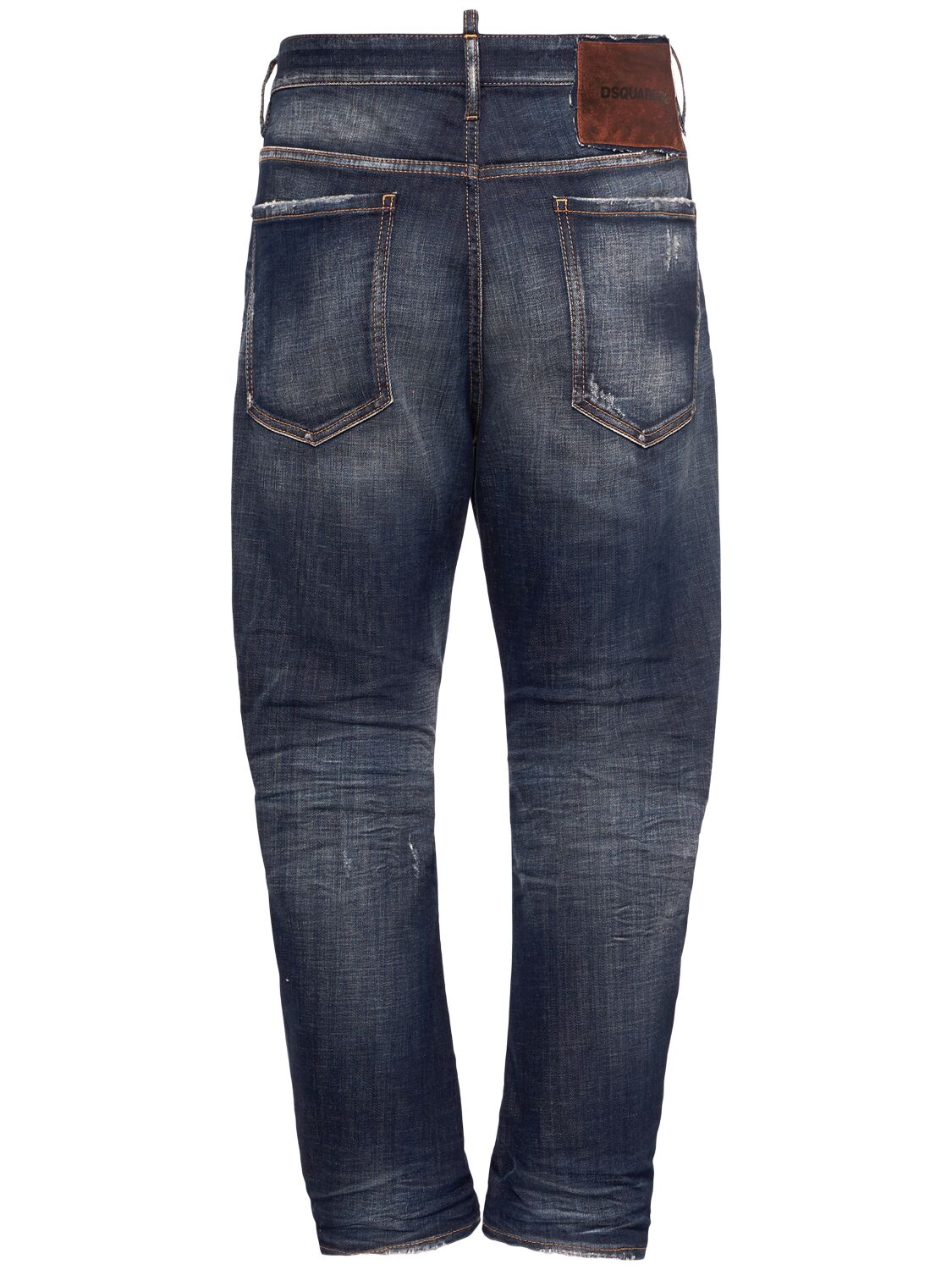 Shop Dsquared2 Bro Cotton Denim Jeans In Navy