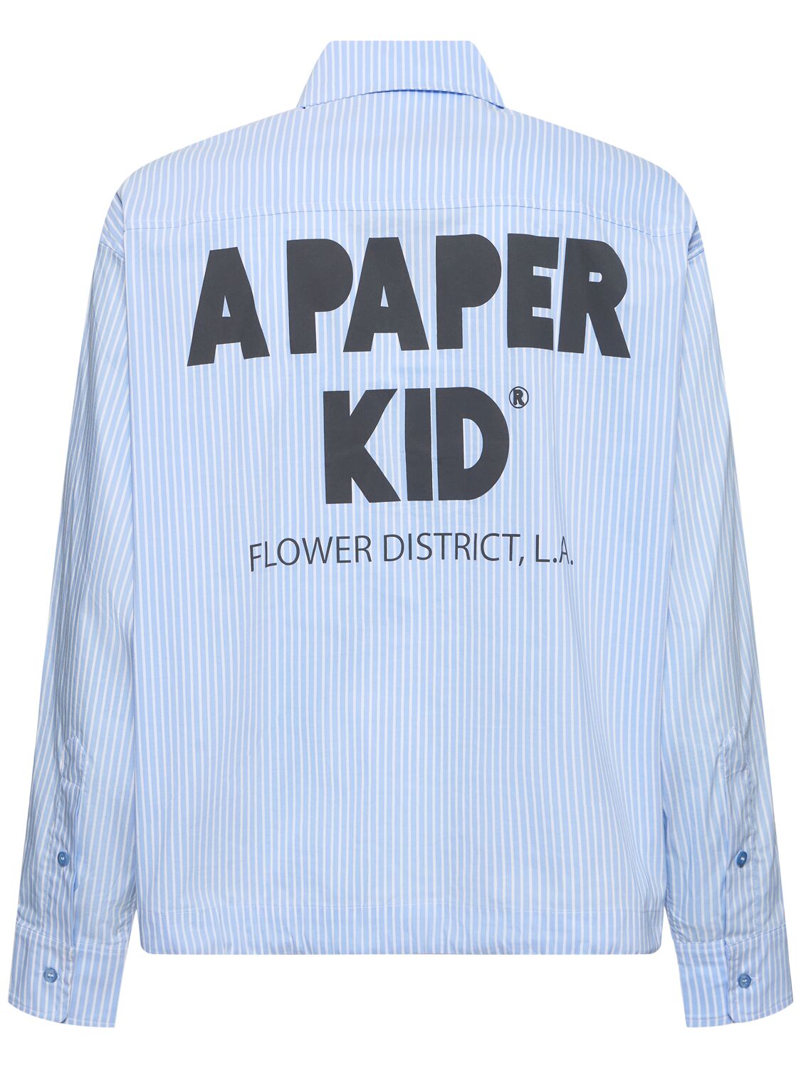 Shop A Paper Kid Unisex Poplin Long Sleeve Shirt In Sky Blue