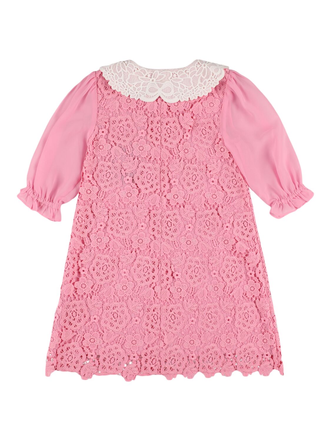 Shop Self-portrait Lace Dress In Pink