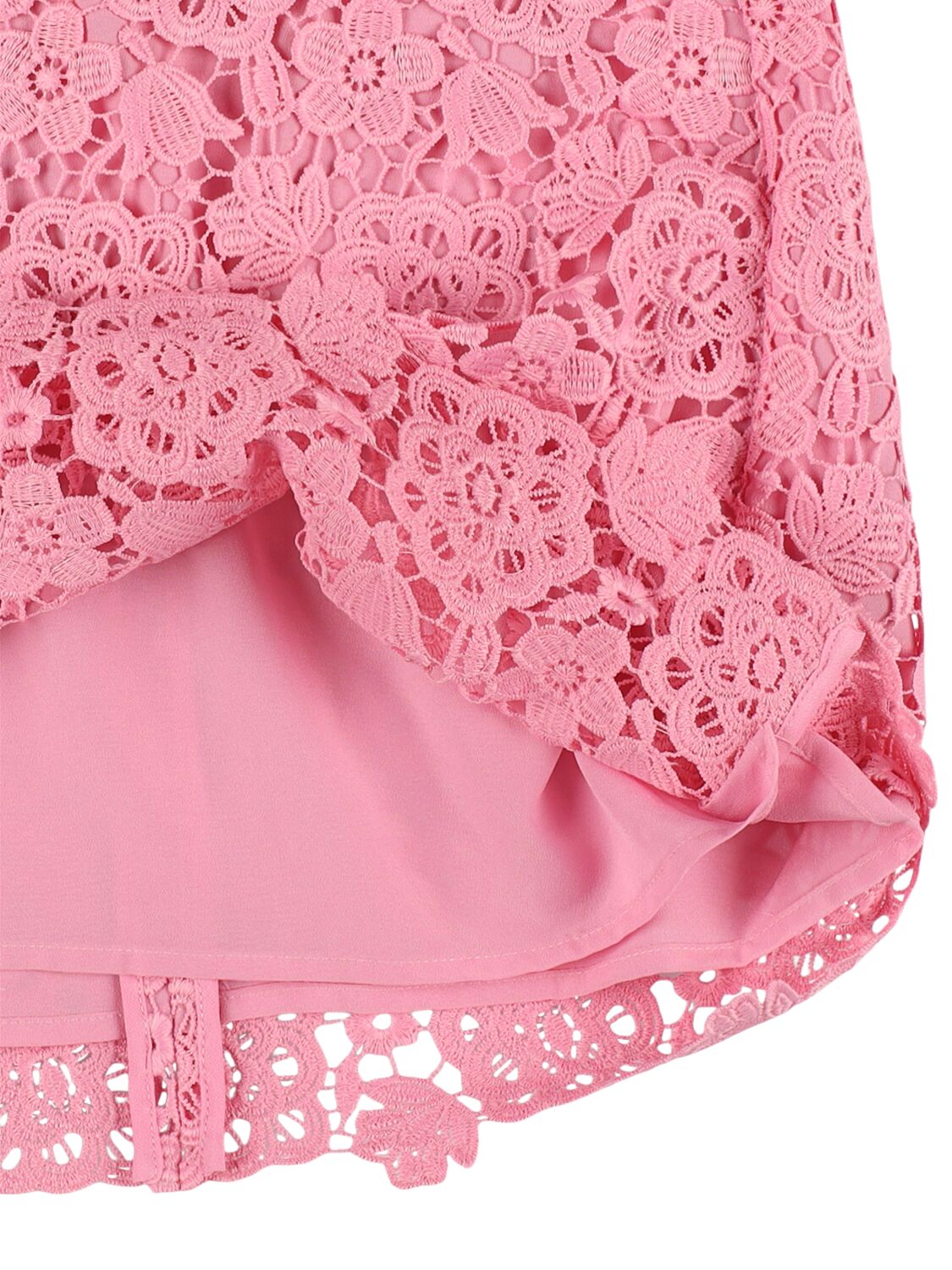 Shop Self-portrait Lace Dress In Pink