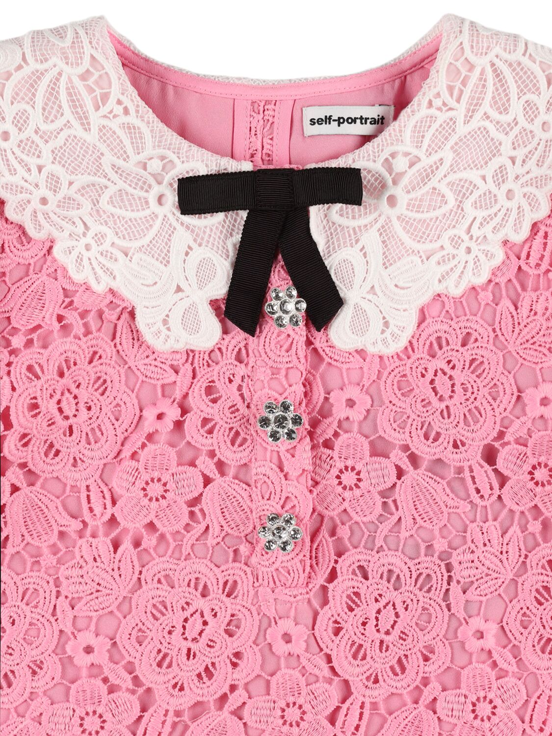 Shop Self-portrait Lace Dress In Pink