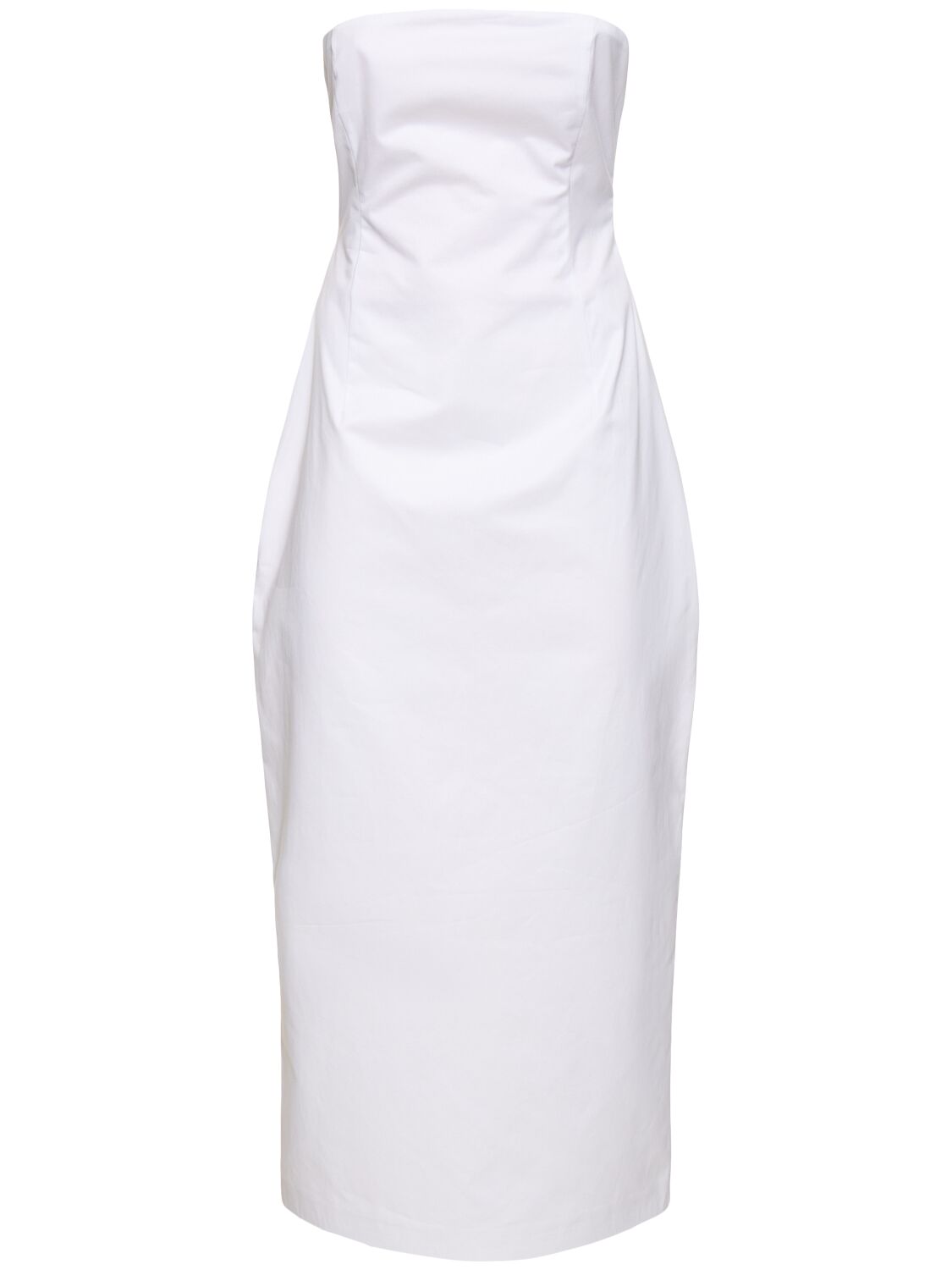 Magda Butrym Cotton Bustier Dress In White