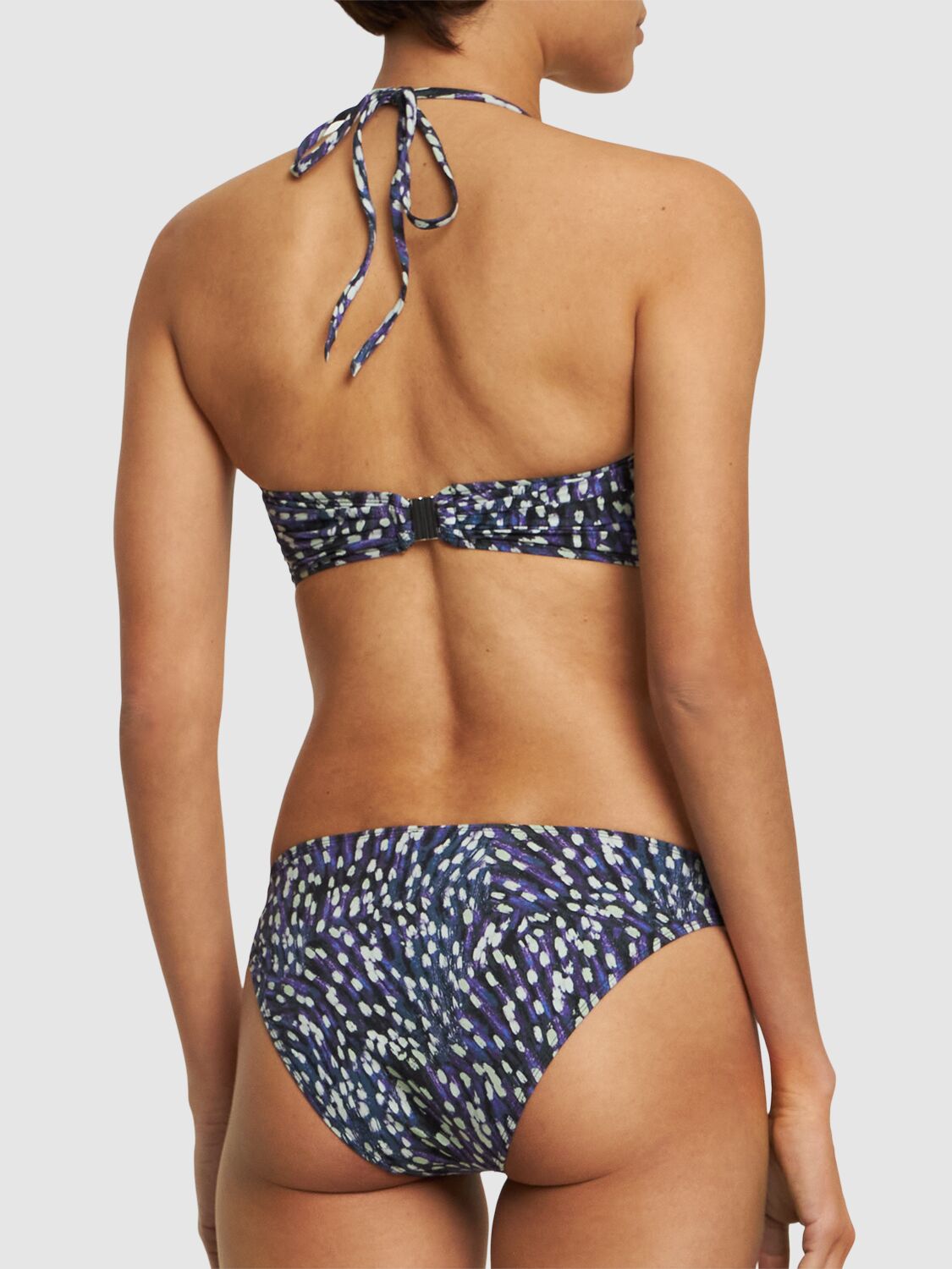 Shop Isabel Marant Saly Floral Bikini Bottom In 蓝色