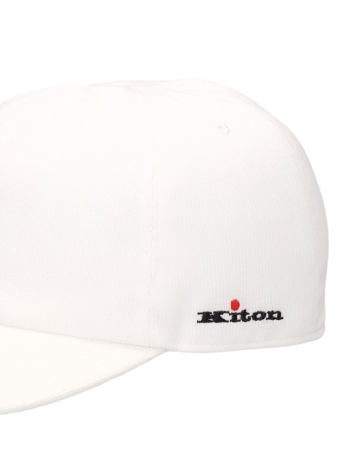 Shop Kiton Logo Cotton Baseball Hat In White