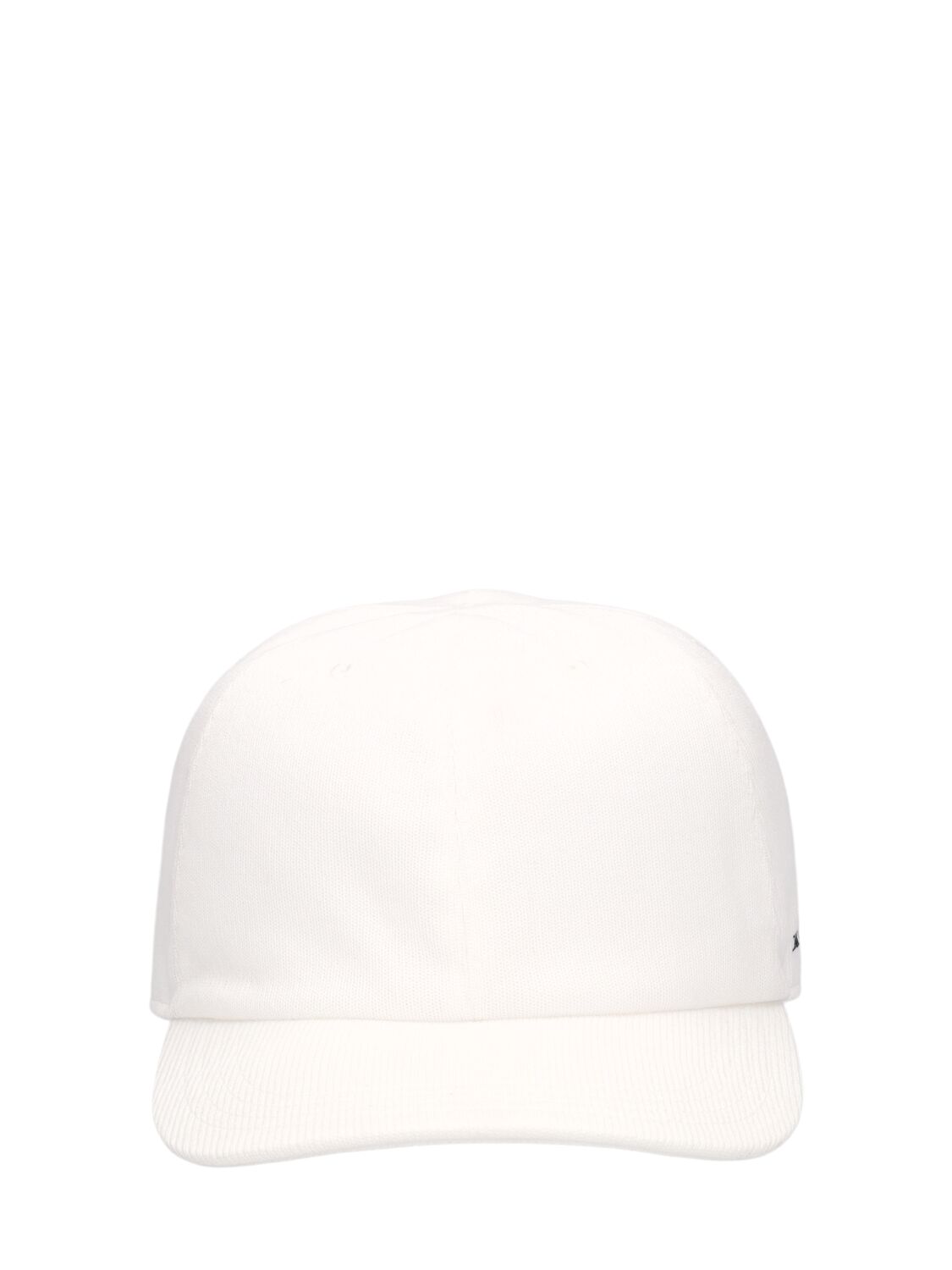Kiton Logo Cotton Baseball Hat In White