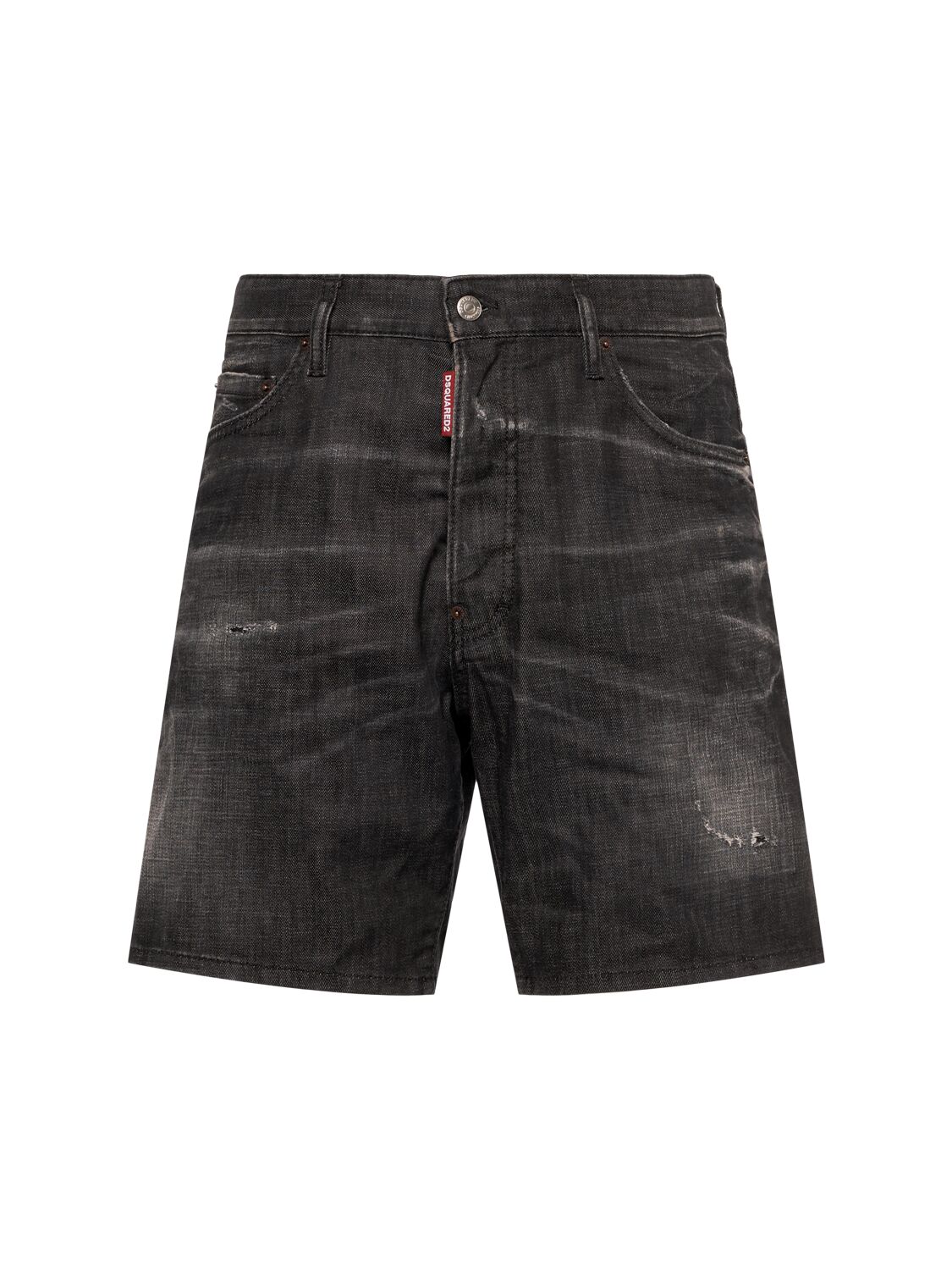 Shop Dsquared2 Marine Denim Shorts In Black