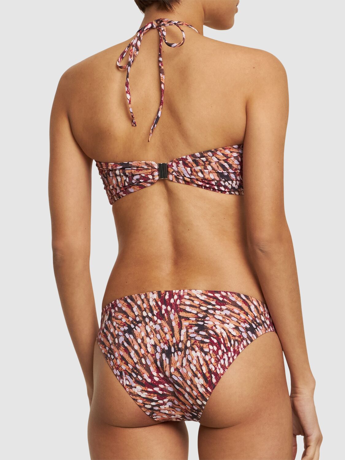 Shop Isabel Marant Saly Floral Bikini Bottom In Raspberry,multi