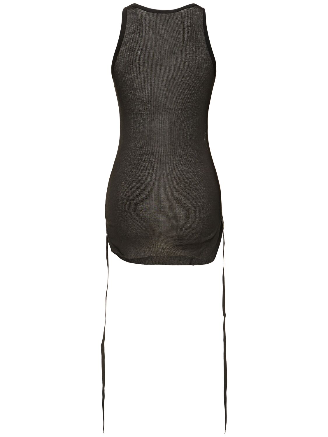 Shop Ann Demeulemeester Mara Ribbed Cotton Tank Top In Black