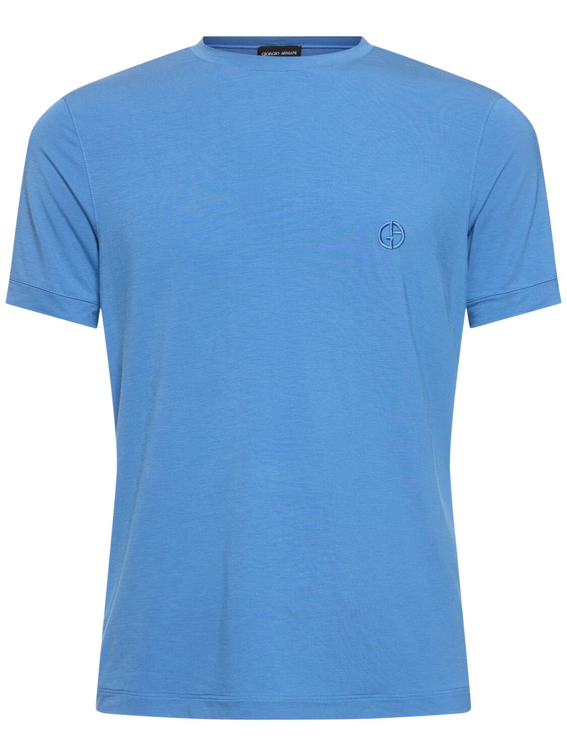 Giorgio Armani Mercerized Viscose Jersey T-shirt In Ortensia