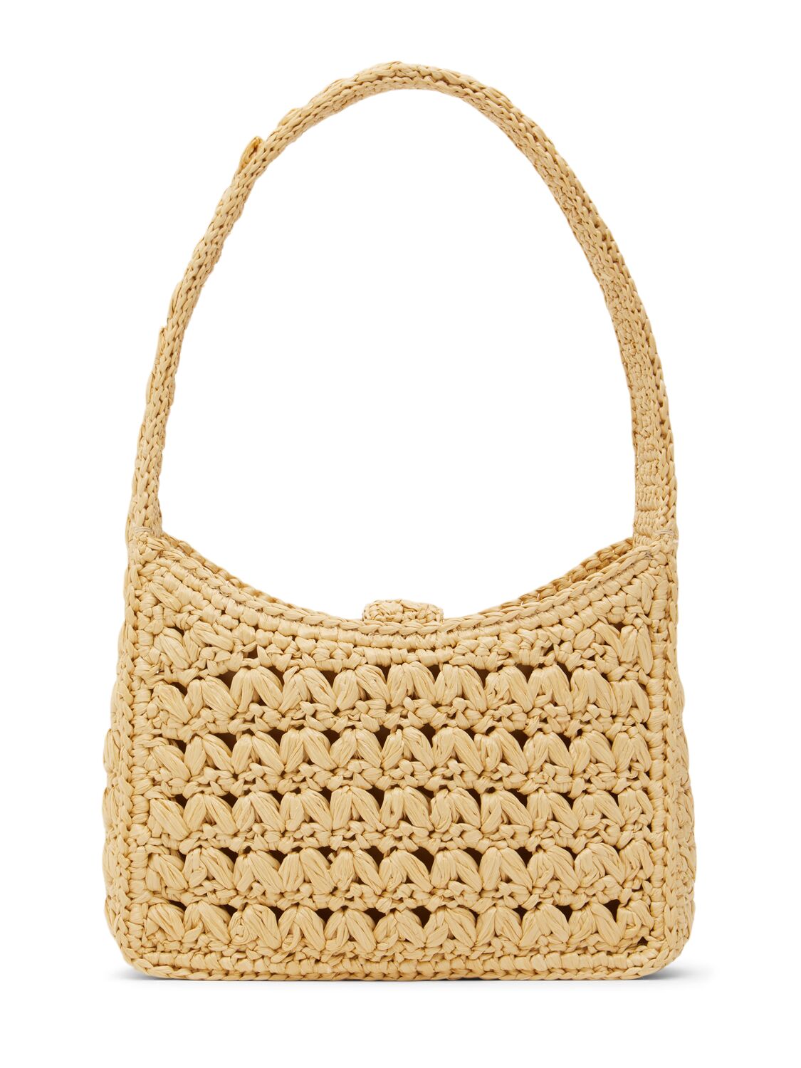 Shop Dolce & Gabbana 3.5 Raffia Shoulder Bag In Naturale