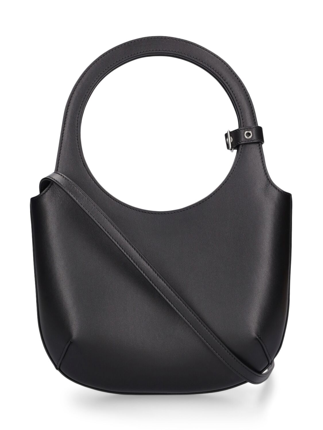 Shop Courrèges Holy Leather Top Handle Bag In Black
