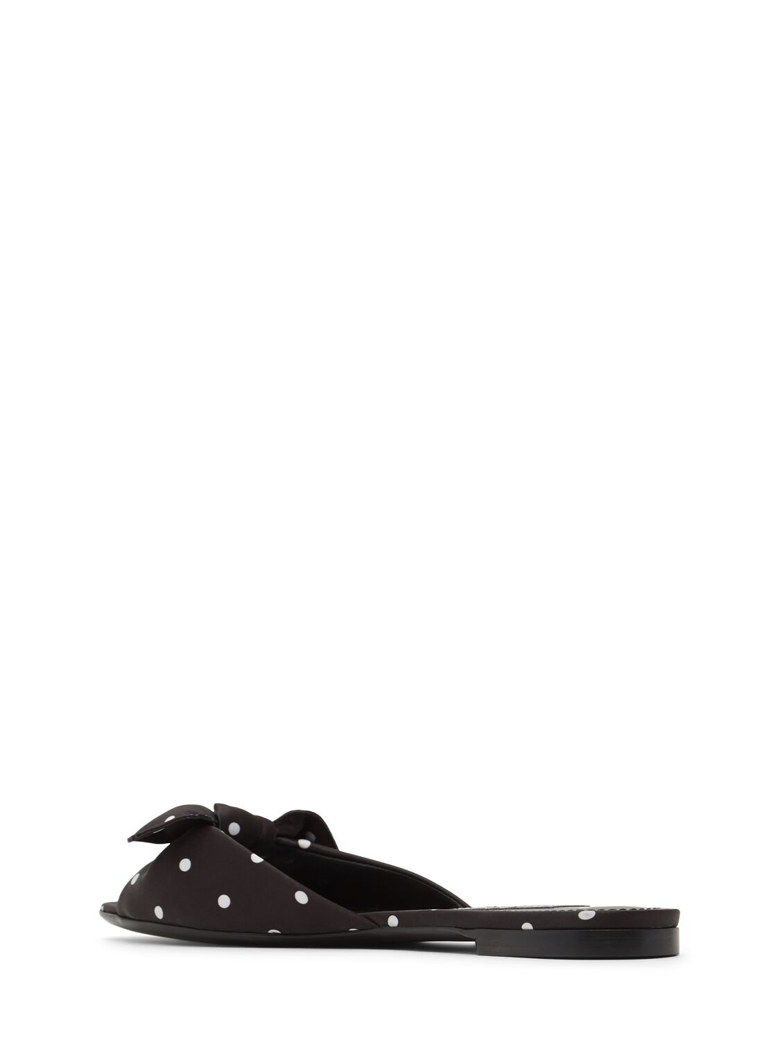 Shop Dolce & Gabbana 10mm Bianca Satin Flat Sandals In Black,white